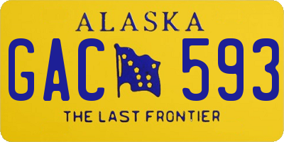 AK license plate GAC593