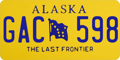 AK license plate GAC598