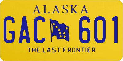 AK license plate GAC601