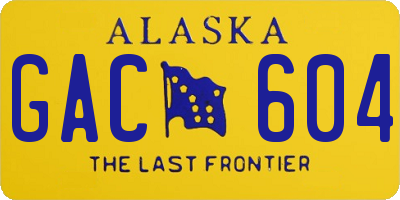 AK license plate GAC604