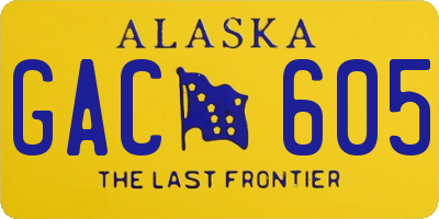 AK license plate GAC605