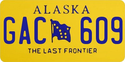 AK license plate GAC609