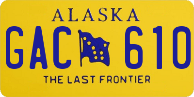 AK license plate GAC610