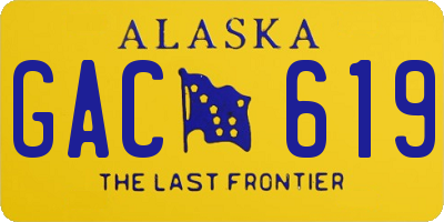 AK license plate GAC619