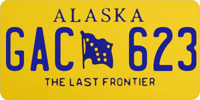 AK license plate GAC623