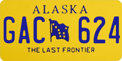 AK license plate GAC624