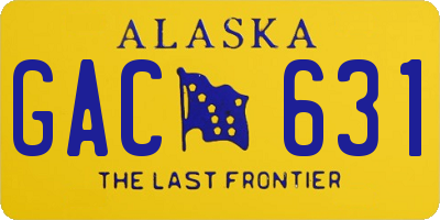 AK license plate GAC631