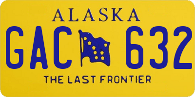 AK license plate GAC632