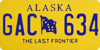 AK license plate GAC634