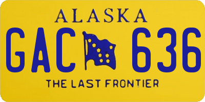 AK license plate GAC636