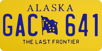 AK license plate GAC641