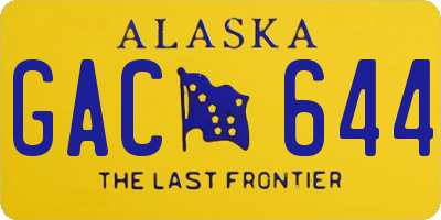 AK license plate GAC644