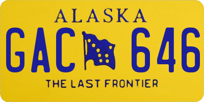 AK license plate GAC646
