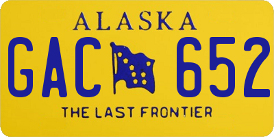 AK license plate GAC652