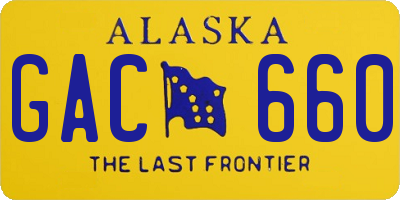 AK license plate GAC660