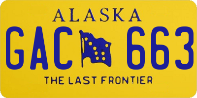 AK license plate GAC663