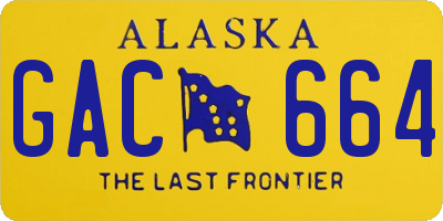 AK license plate GAC664