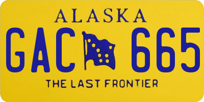 AK license plate GAC665