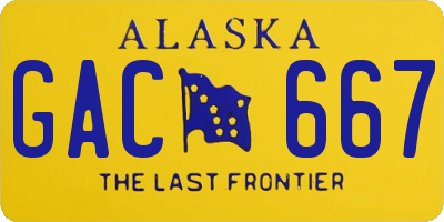 AK license plate GAC667