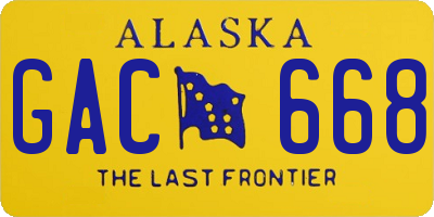 AK license plate GAC668