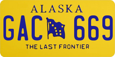 AK license plate GAC669