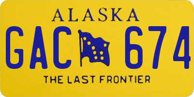 AK license plate GAC674