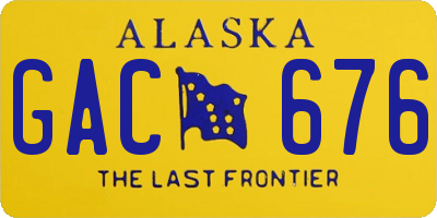 AK license plate GAC676