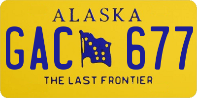 AK license plate GAC677