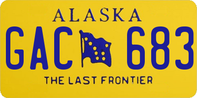 AK license plate GAC683