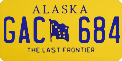 AK license plate GAC684