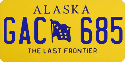 AK license plate GAC685