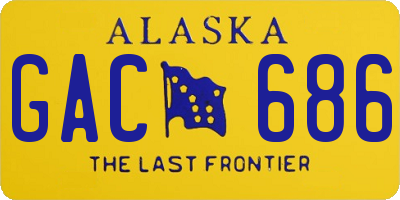 AK license plate GAC686