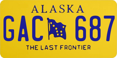 AK license plate GAC687