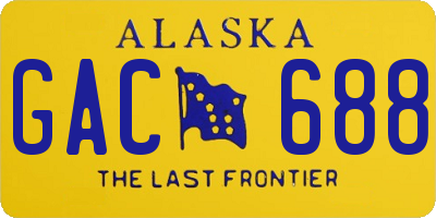 AK license plate GAC688