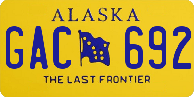 AK license plate GAC692