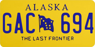 AK license plate GAC694