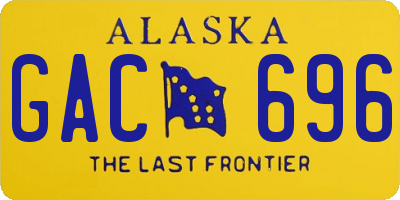 AK license plate GAC696