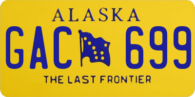 AK license plate GAC699