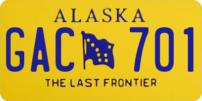 AK license plate GAC701