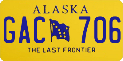 AK license plate GAC706