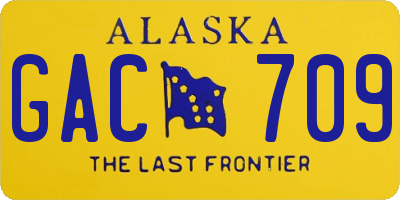 AK license plate GAC709