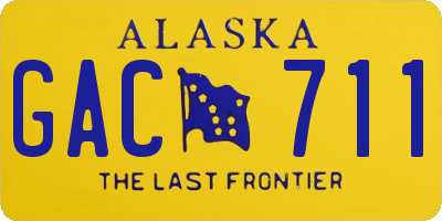 AK license plate GAC711