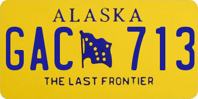 AK license plate GAC713