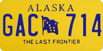 AK license plate GAC714