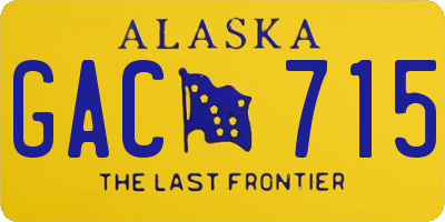 AK license plate GAC715