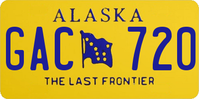 AK license plate GAC720