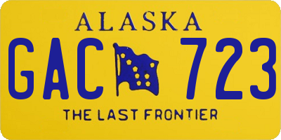 AK license plate GAC723