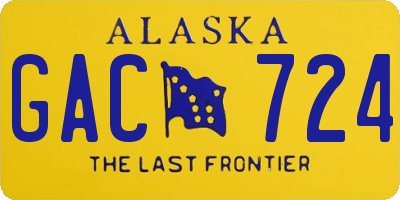 AK license plate GAC724