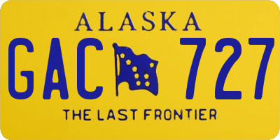 AK license plate GAC727