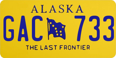 AK license plate GAC733